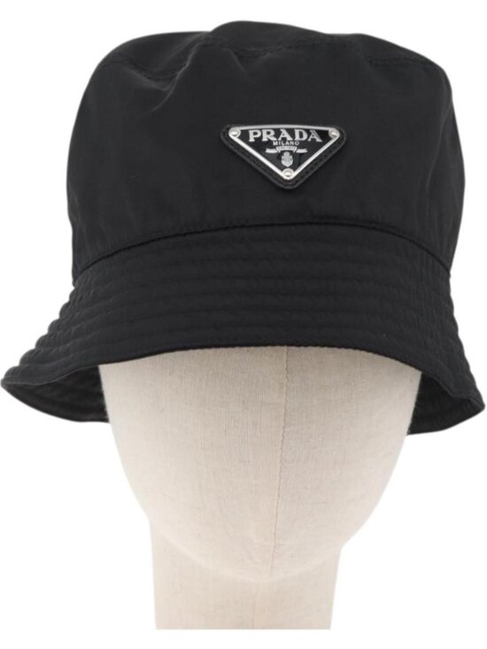 PRADA Hat Nylon M Black Auth 181375M main image 9